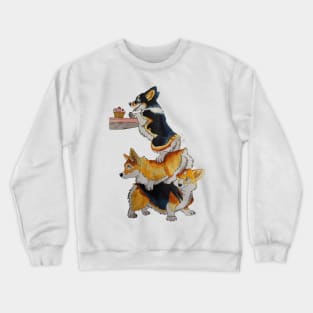 Corgi hungry for cupcake Crewneck Sweatshirt